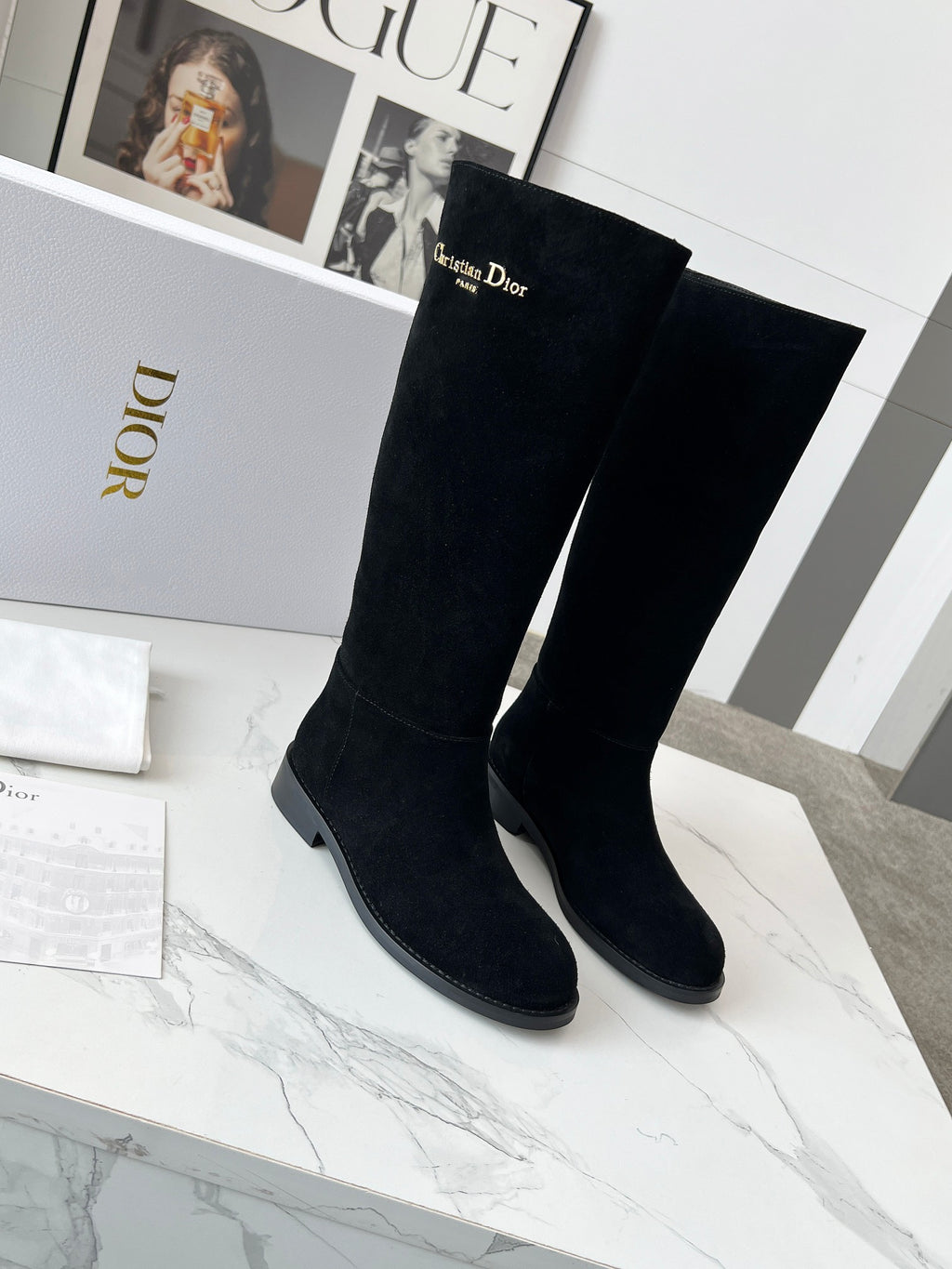 Dior Süet Uzun Çizme