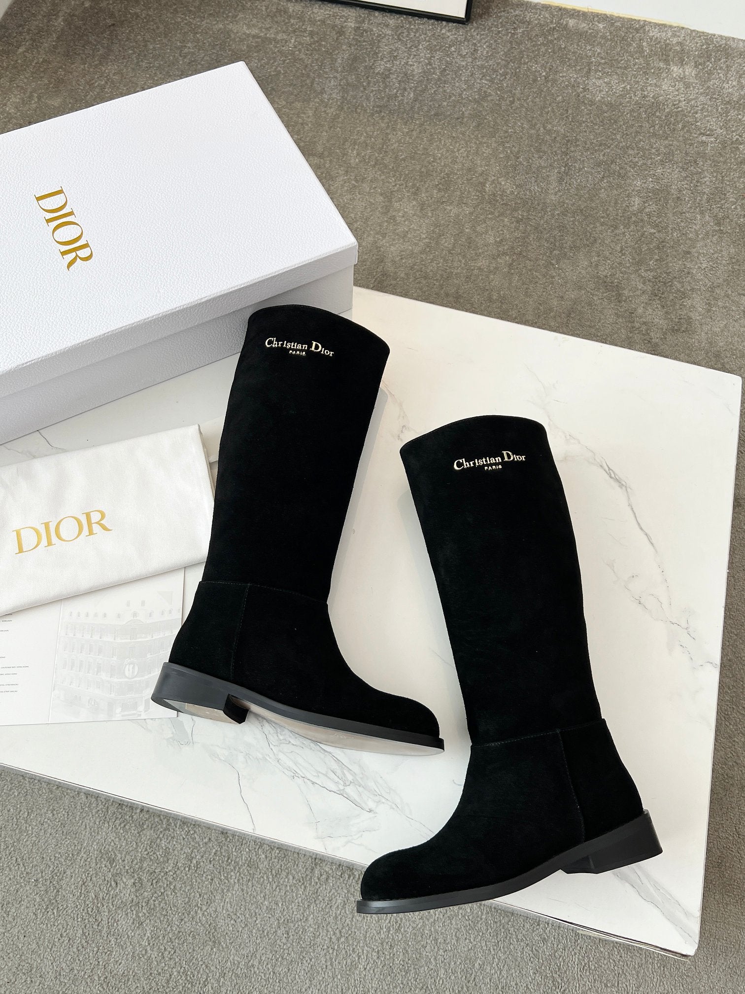 Dior Süet Uzun Çizme