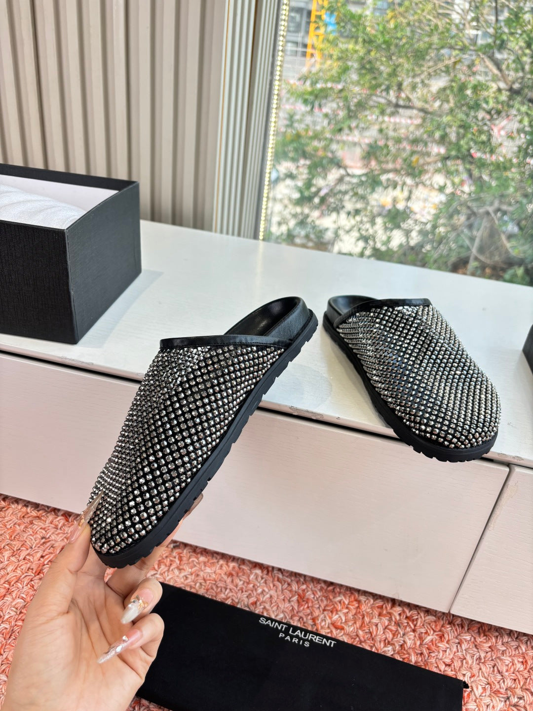 Saint Laurent Paris Slipper