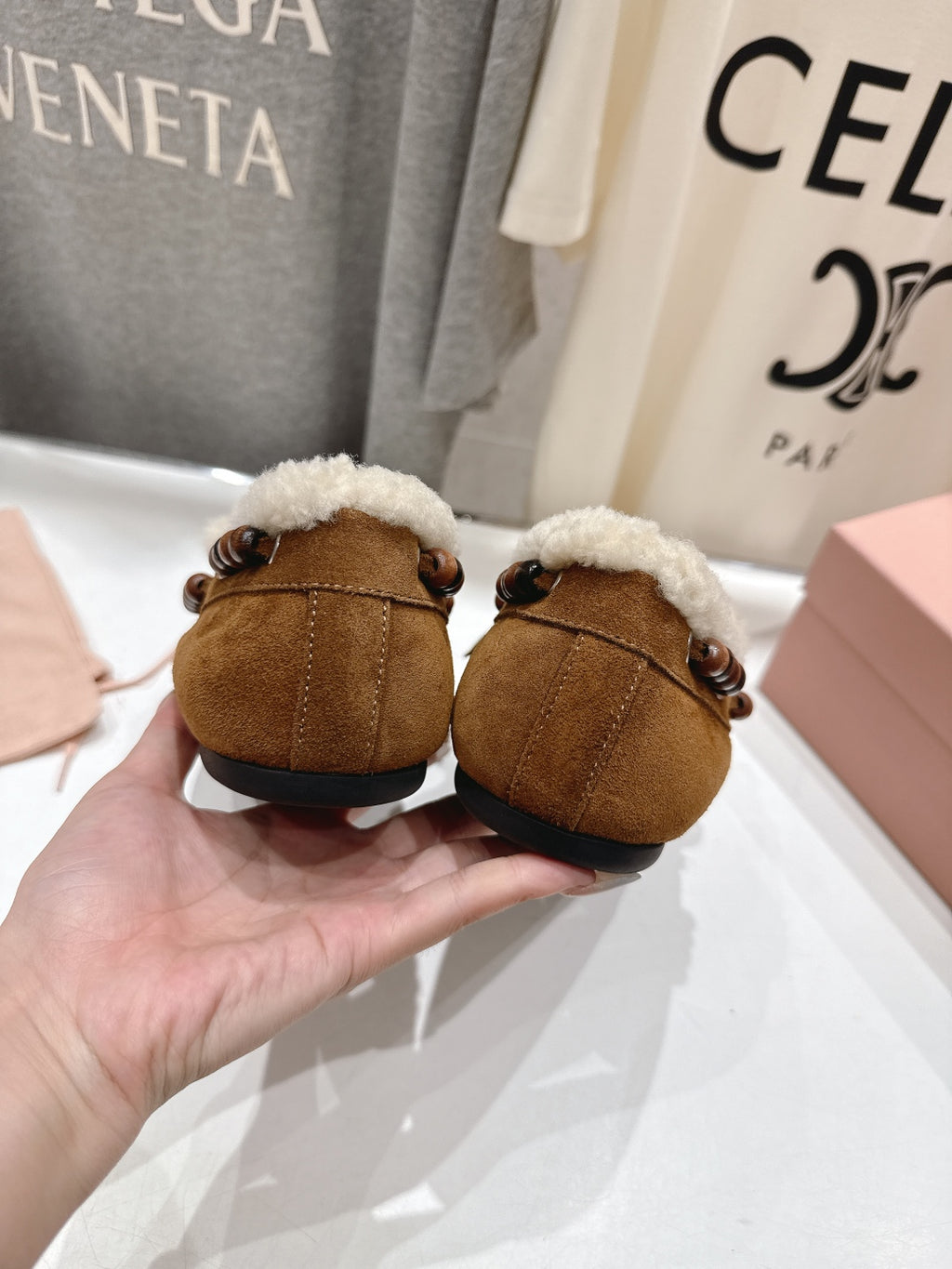 Miu miu Loafer Yünlü