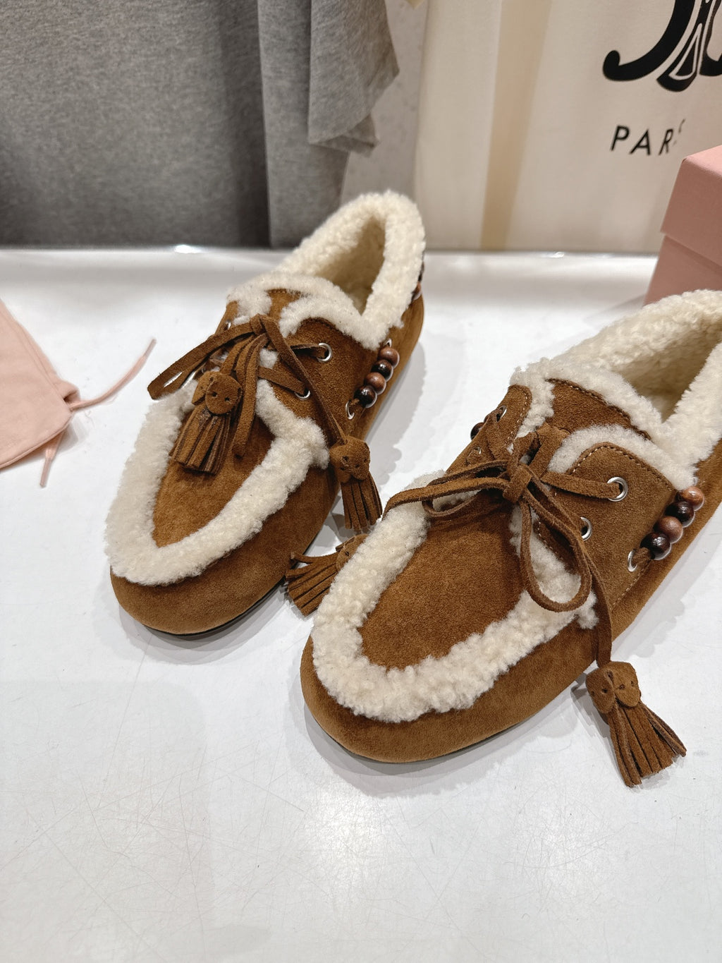 Miu miu Loafer Yünlü