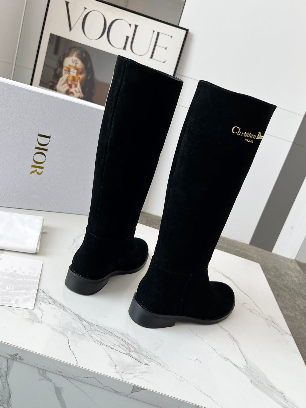 Dior Süet Uzun Çizme