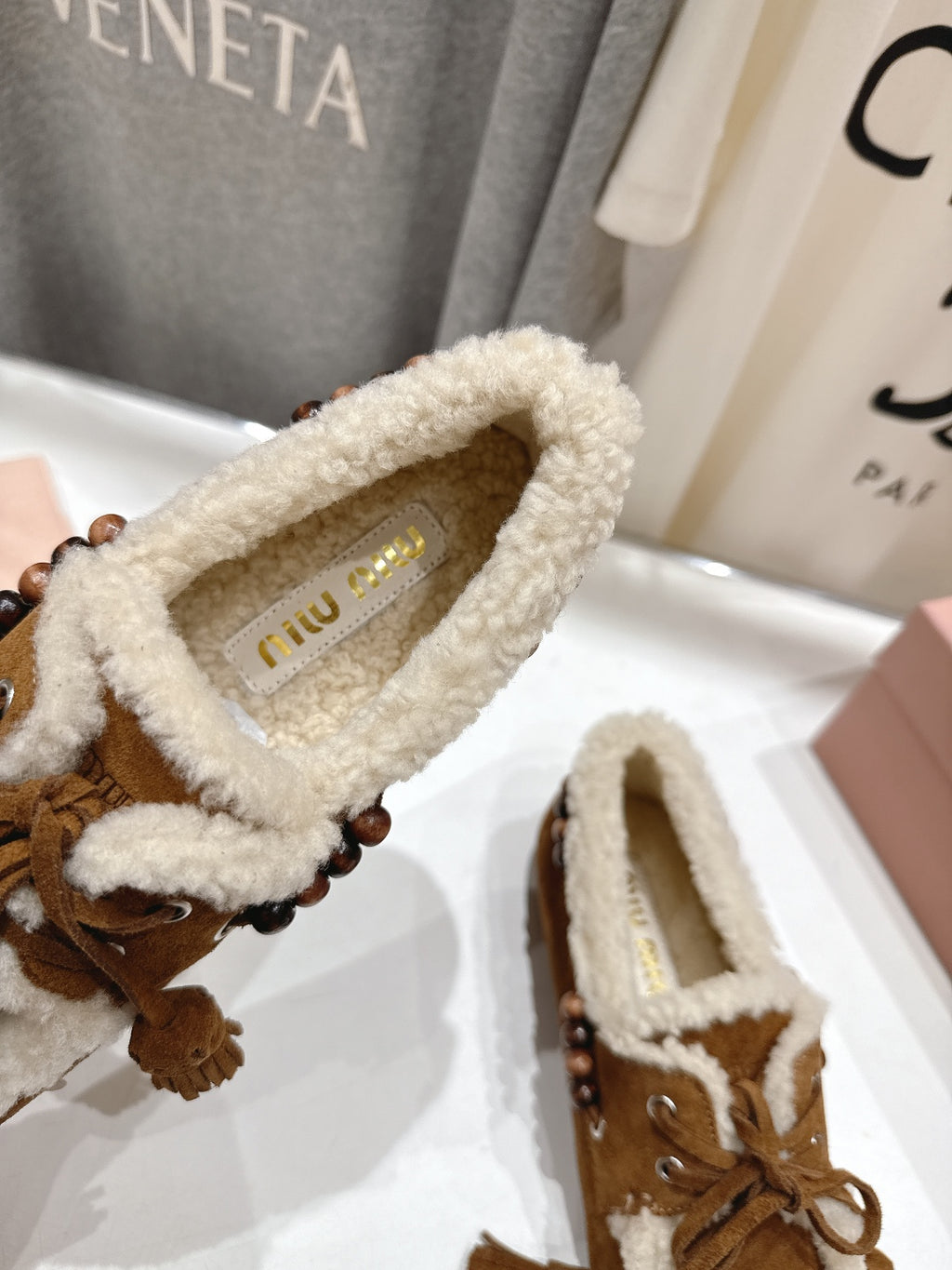 Miu miu Loafer Yünlü