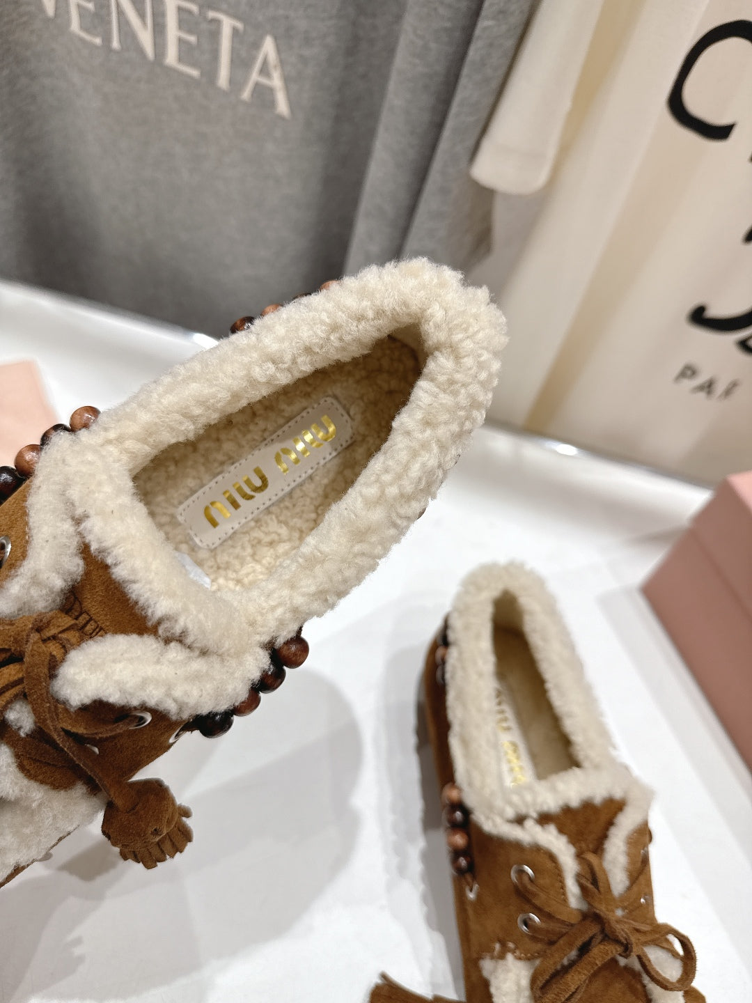 Miu miu Loafer Yünlü