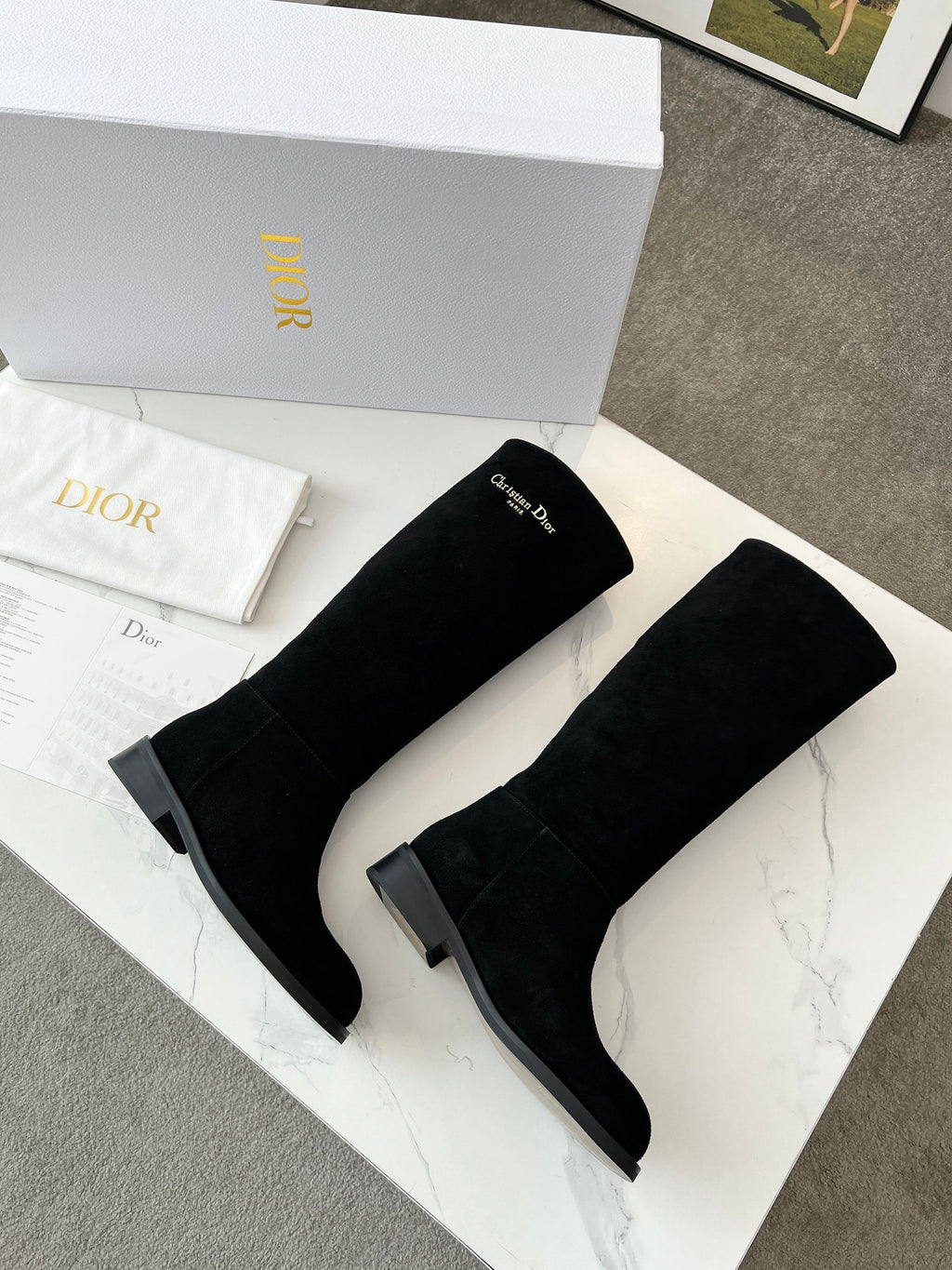 Dior Süet Uzun Çizme