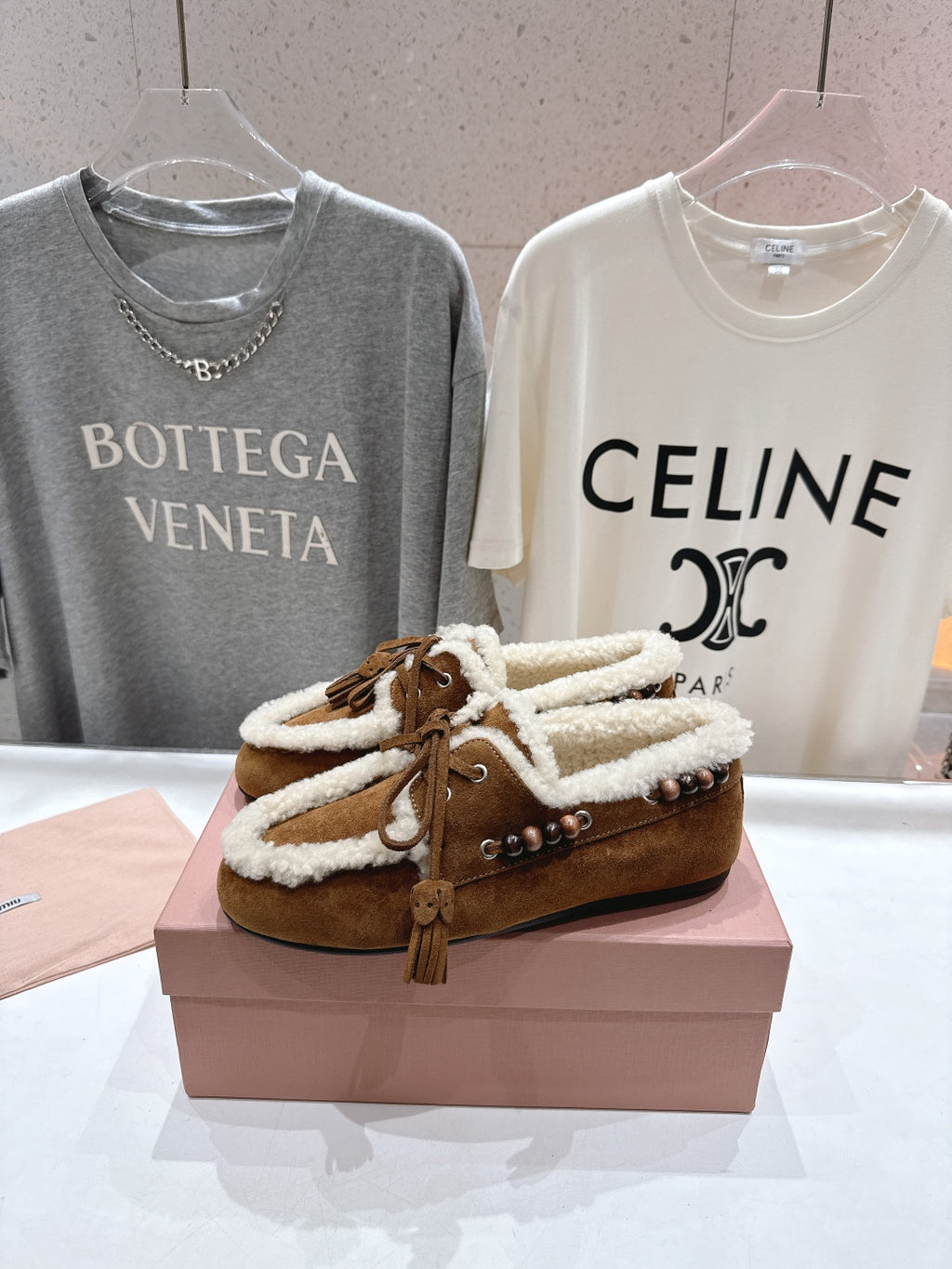 Miu miu Loafer Yünlü